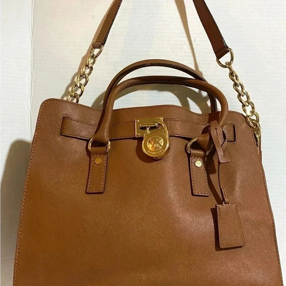 Michael kors brown saffiano leather satchel handbag - Picture 10 of 12